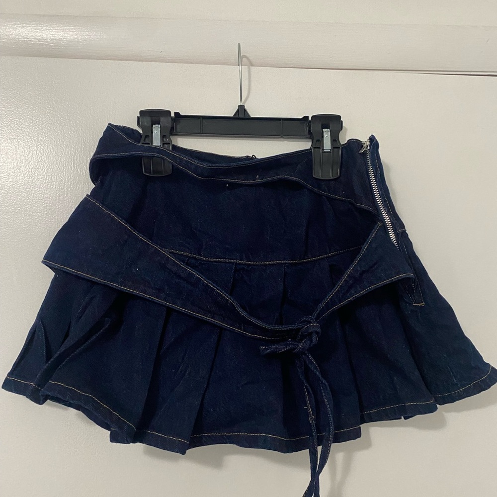 Cider Navy Denim Skirt